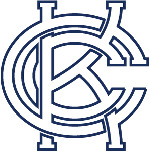 KCC Kansas City Cauldron Logo in white, outlined in indigo