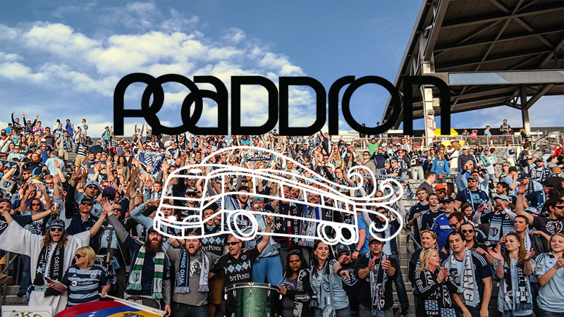 Roaddron with fans in the backgorund